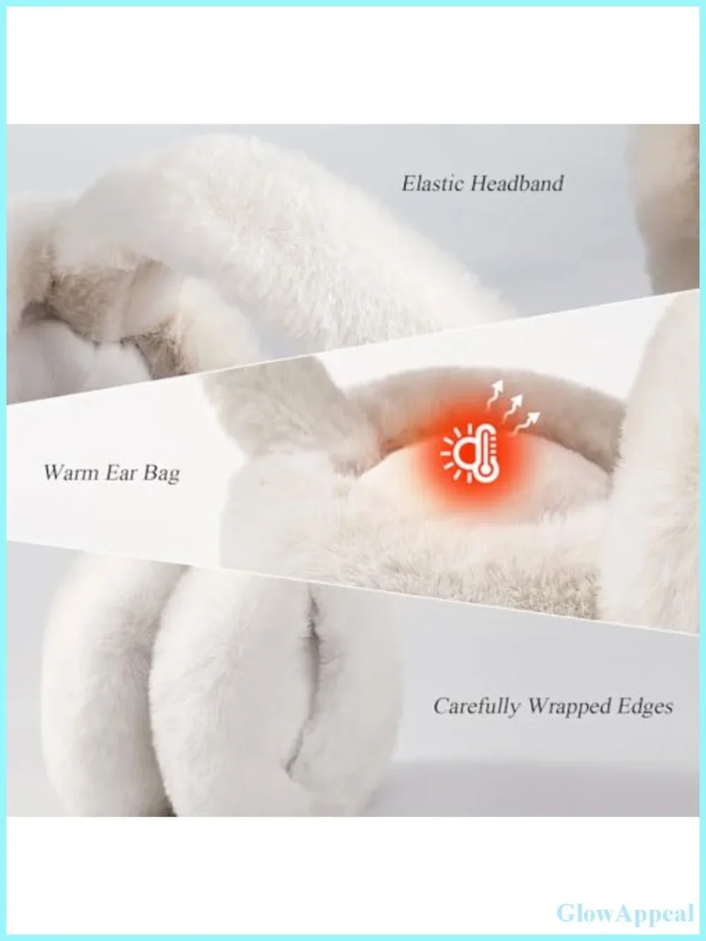 Foldable Faux Fur Earmuffs with Touchscreen Gloves Winter Set